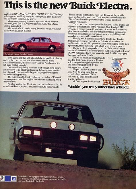 American Automobile Advertising Published By Buick In 1985