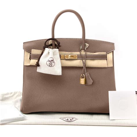 Hermes Birkin Bag Cm Etoupe Togo Leather