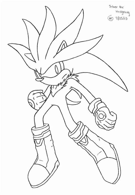 Silver The Hedgehog Coloring Pages At Free Printable