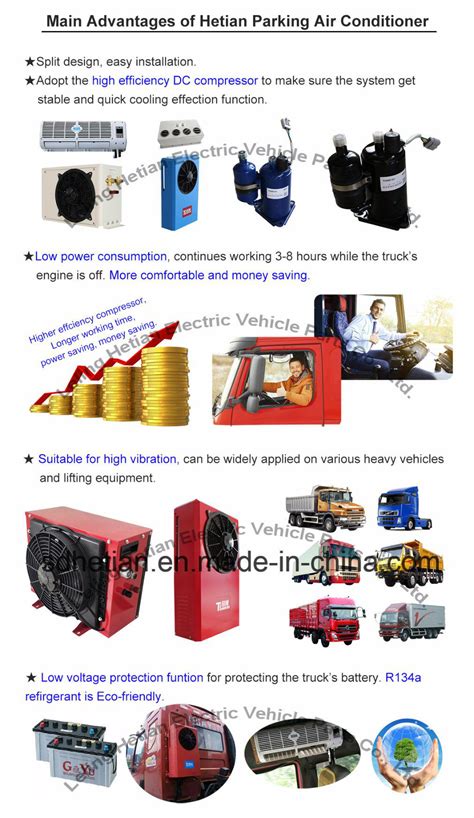 Portable Truck Battery Powered Parking Air Conditioner China Fixed