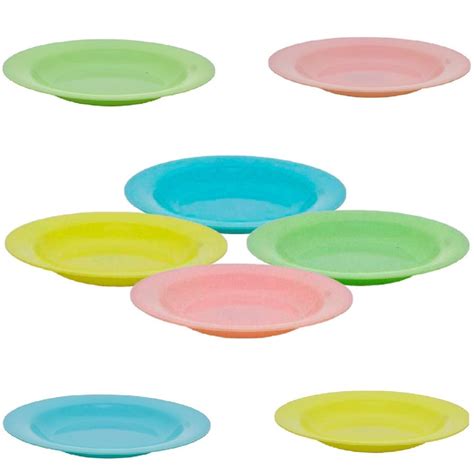 Jogo 12 Pratos Fundo 23cm Em Melamina Colorido No Shoptime