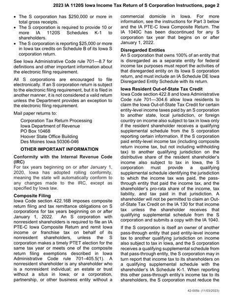 Download Instructions For Form Ia1120s 42 004 Iowa Income Tax Return