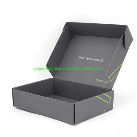 Custom Gray Pantone Color Printing Tuck Top Corrugated Box Food Box