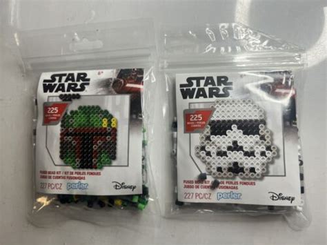 Star Wars Perler Bead Kits Lot Of Two Boba Fett Stormtrooper New