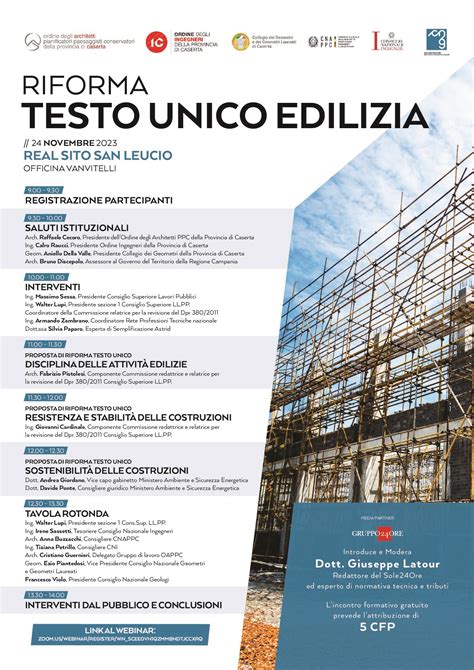 Riforma Testo Unico Edilizia Ordine Degli Architetti Ppc Della