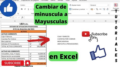 EXCEL Como Cambiar De MINUSCULA A MAYUSCULA En Excel Y Viceversa