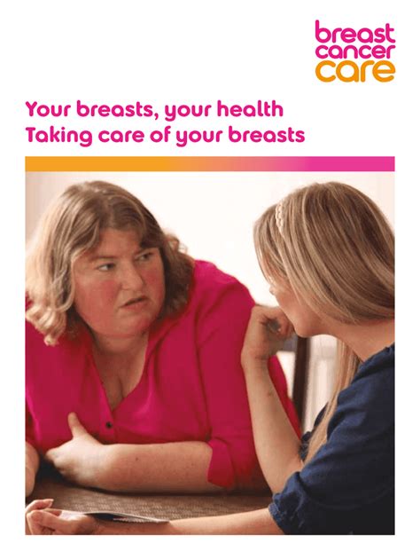 Fillable Online Your Breasts Your Health Taking Care Of Your Nhs