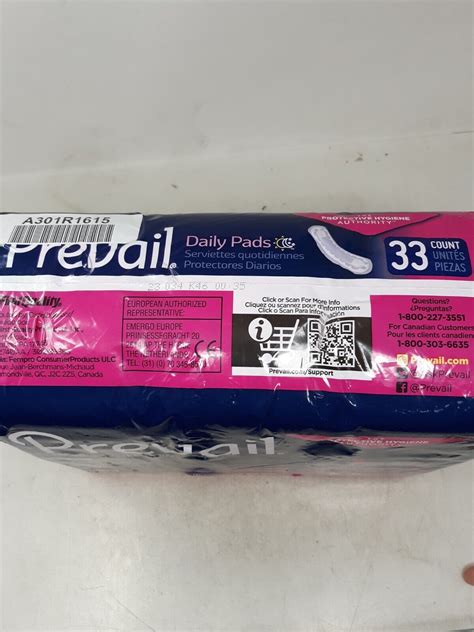 Prevail Ultimate Bladder Control Daily Pads Pack Of 33 Pv 923 795186379230 Ebay