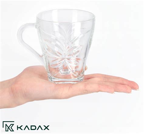 Kadax Szklanki Szklanka Do Kawy Herbaty Kubek 250Ml 6Szt K4462