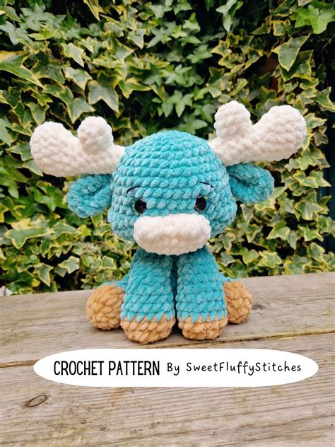 Amigurumi Moose Pattern Plush Pattern Moose Toy Moose Pattern Crochet