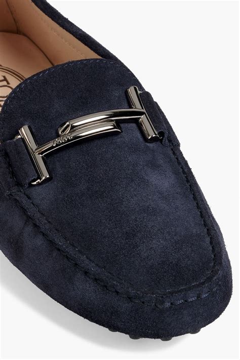 Tods Double T Suede Loafers The Outnet