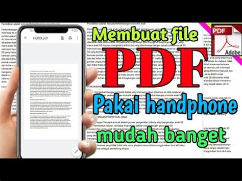 Cara Membuat File Pdf Di Hp Android Youtube