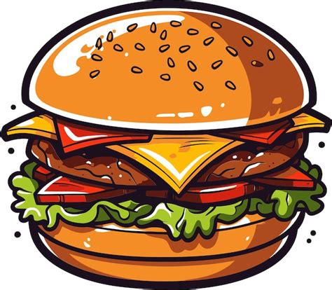 Premium Vector Artistic Burger Illustration Set Vector Burgers Graphic Compendium