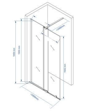 Tuš paravan Walk in klizni 100195cm providno staklo 8mm