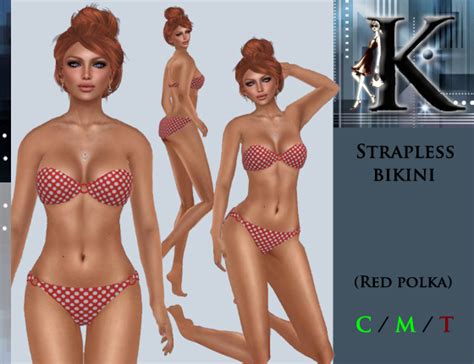 Second Life Marketplace Keresma Bikini Red Polka