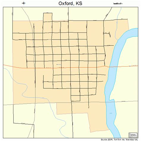 Oxford Kansas Street Map 2053850