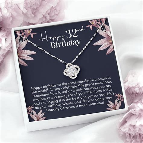 32nd Birthday T For Her 32nd Birthday Present Happy 32nd Etsy Uk