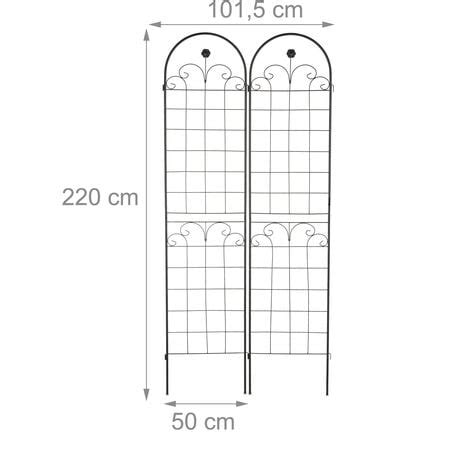 Relaxdays Grigliati Per Rampicanti Set Da 2 HxL 220 X 50 Cm Supporti