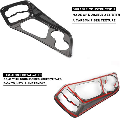 Console Gear Shift Panel Cover Trim For Dodge Challenger