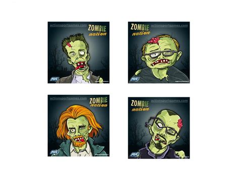 Asg Zombie Shooting Targets 14x14cm 100 Pcs