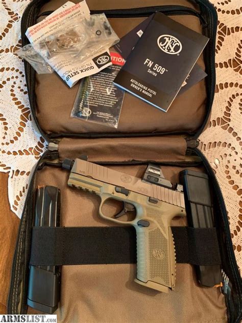 ARMSLIST For Sale Trade LNIC FN 509 Tactical FDE W Holosun RMR