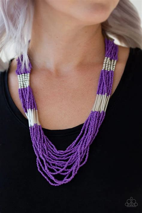 Paparazzi Let It Bead Purple Seed Bead Necklace Fashion Fabulous