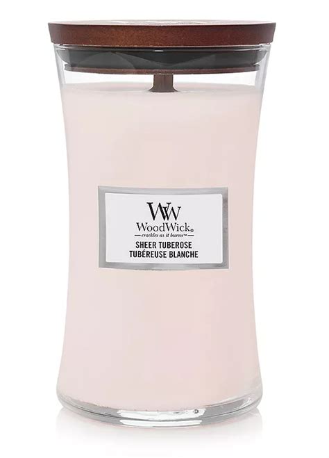 Woodwick Large Hourglass Scented Candle Sheer Tuberose Kaleidoscope