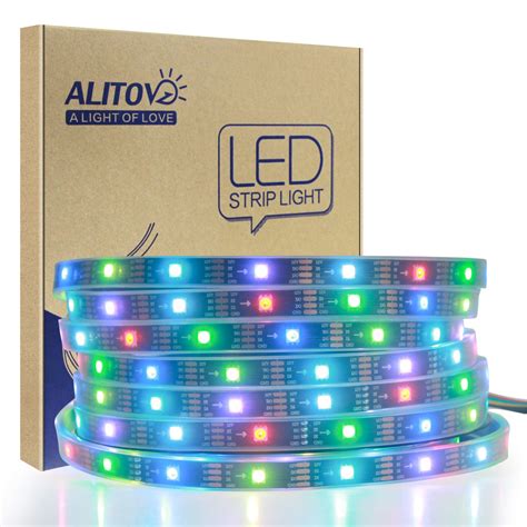 Buy ALITOVE 12V WS2813 WS2812B RGB Addressable LED Strip Light WS2815