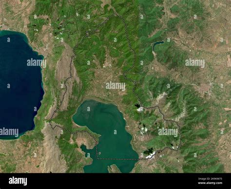 Resen, municipality of Macedonia. High resolution satellite map Stock ...