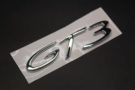 Chrome Silver Gt3 Badge For Porsche