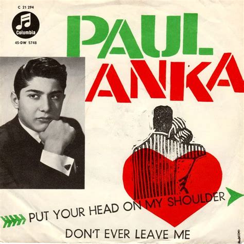 Put Your Head On My Shoulder Paul Anka