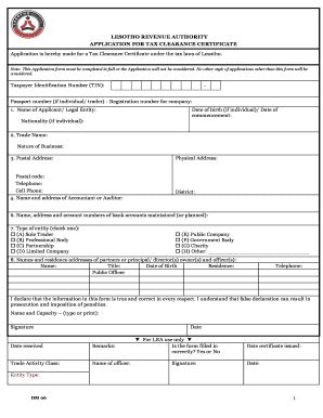 Sworn Application For Tax Clearance Fill Out And Sign Printable Pdf