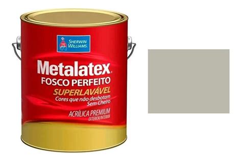 Tinta Acrilica Cinza Urbano Sem Cheiro Metalatex Fosco Lavável 3 6l