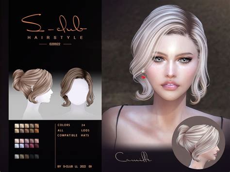 The Sims Resource Elegante Updo Hairstyle Camille Sims Hair