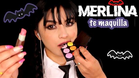 MERLINA te maquilla y SE COME tu maquillaje I ASMR en ESPAÑOL I