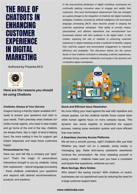 Ppt The Role Of Chatbots In Enhancing Customer Experience In Digital