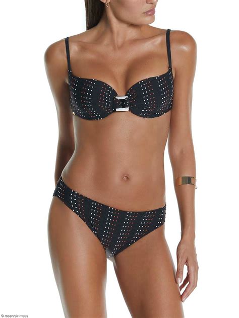 Bas Maillot Slip De Bain Bikini Plumetti Noir R Servoir Mode Lingerie