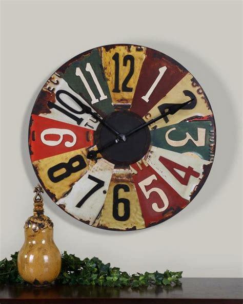 SNS 98 License Plates Old License Plates Plates On Wall Clock