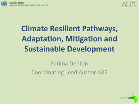 Climate Resilient Pathways Adaptation Mitigation And Sustainable