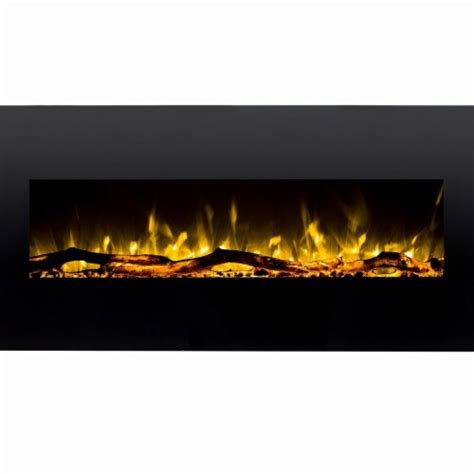 Regal Flame Lw5050bk Ashford 50 In Black Ventless Heater Electric Wall Mounted Fireplace 1