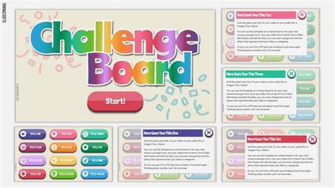 Party Challenge Board an Interactive template for Google Slides or ...