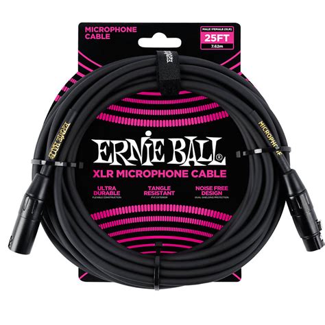 Ernie Ball Meter Male Female Xlr Microphone Cable Reverb