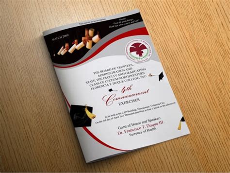 Graduation Program Templates Free Download Supportunique