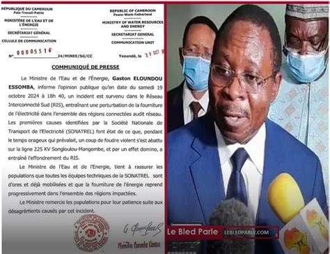 Cameroun Un Incident Majeur Plonge Plusieurs Villes Dans Le Noir