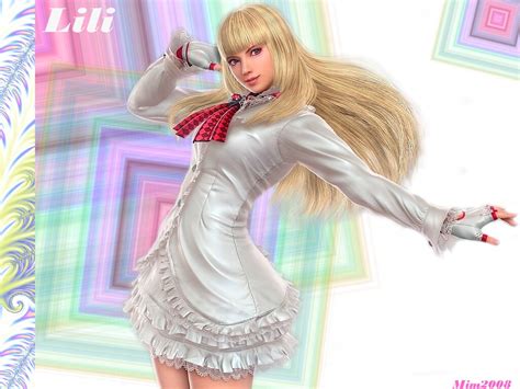 Safebooru Blonde Blonde Hair Dress Emilie De Rochefort Gloves Grey Eyes Lili Long Hair Namco