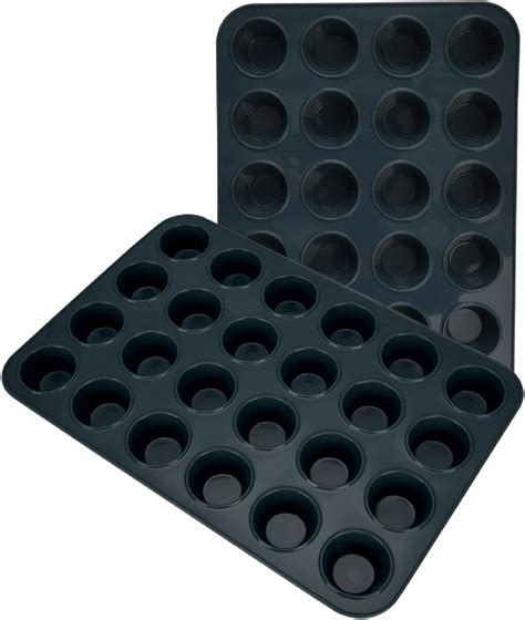 SUPER KITCHEN Lot de 2 Mini Moule à Muffins 24 Moules en Silicone