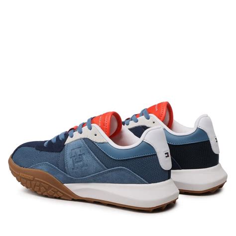 Sneakers Tommy Hilfiger Retro Modern Runner Mix Fm Fm Blue Coast