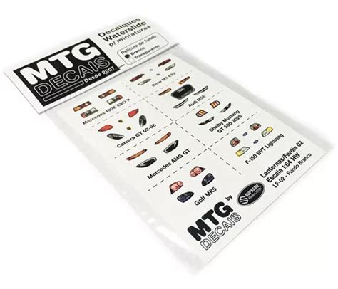 Decalque Hot Wheels Mtg Decais Lf Lanternas E Farois Mercadolivre