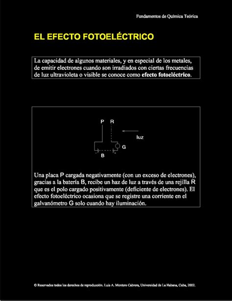 El Efecto Fotoel Ctrico Dr Luis Alberto Montero Cabrera