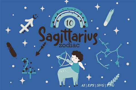 Sagittarius Baby Svg Zodiac Sign Clipart Sagittarius Constellation By